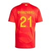 Spania Mikel Oyarzabal 21 Hjemme EM 2024 - Herre Fotballdrakt